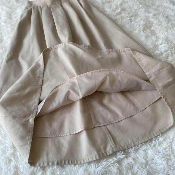 Cology Long Flare A-line Skirt Cream - Picture 3 of 4